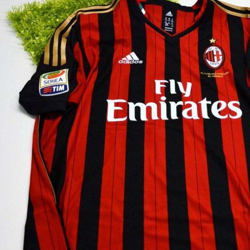 Milan fanshop  shirt, Poli, Serie A 2013/2014 - signed