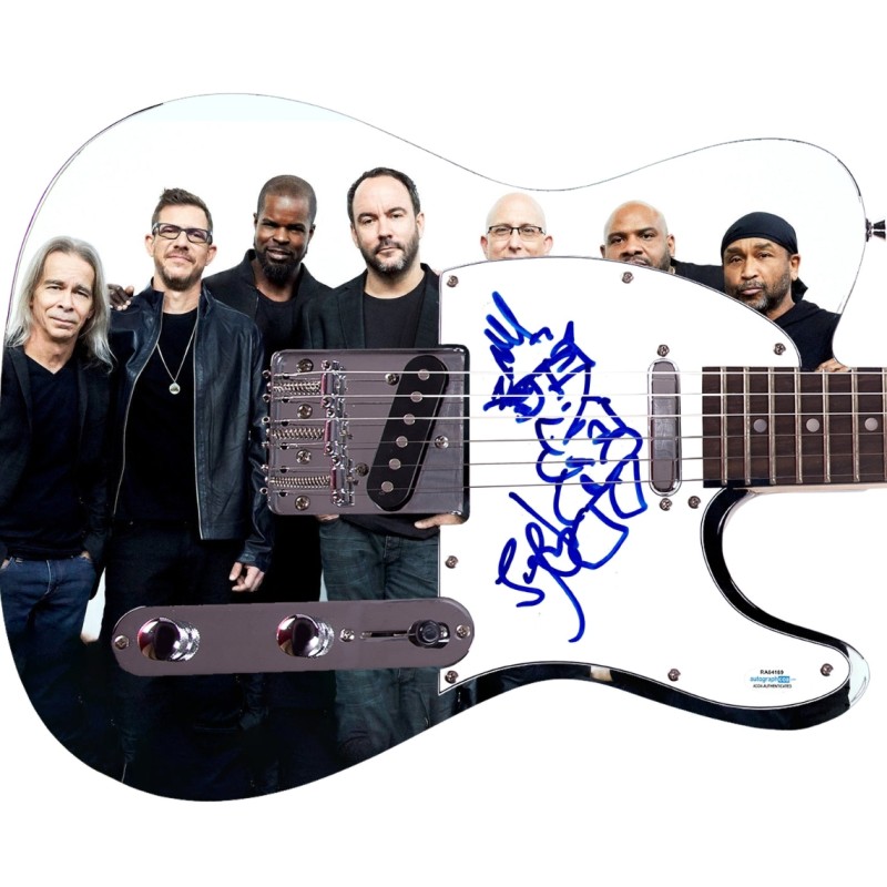 Stefan Lessard of Dave Matthews Band Signed Custom Graphics Guitar
