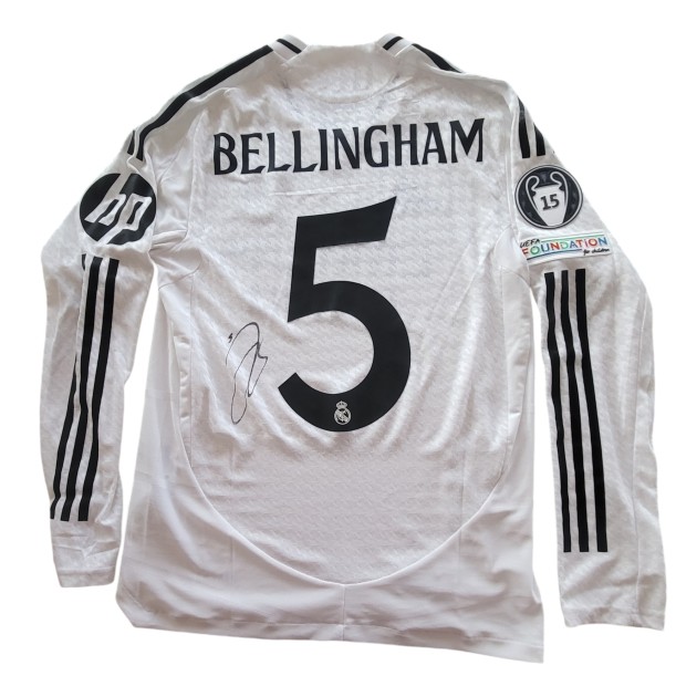 Bellingham's Atalanta vs Real Madrid Signed Issued Shirt, UCL 2024