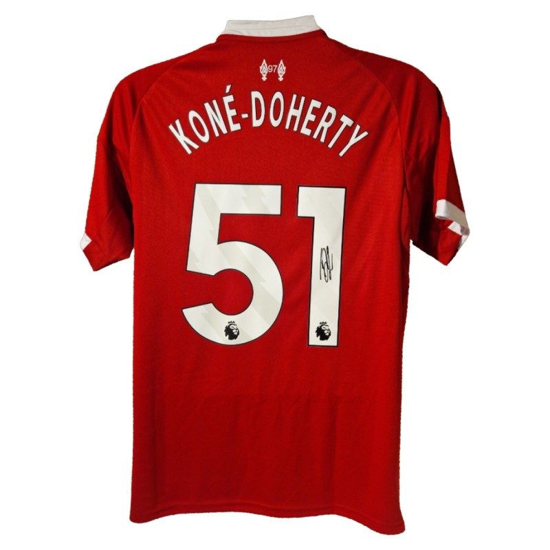 Trent Kone-Doherty Signed Liverpool 2025-26 Home Football Shirt 