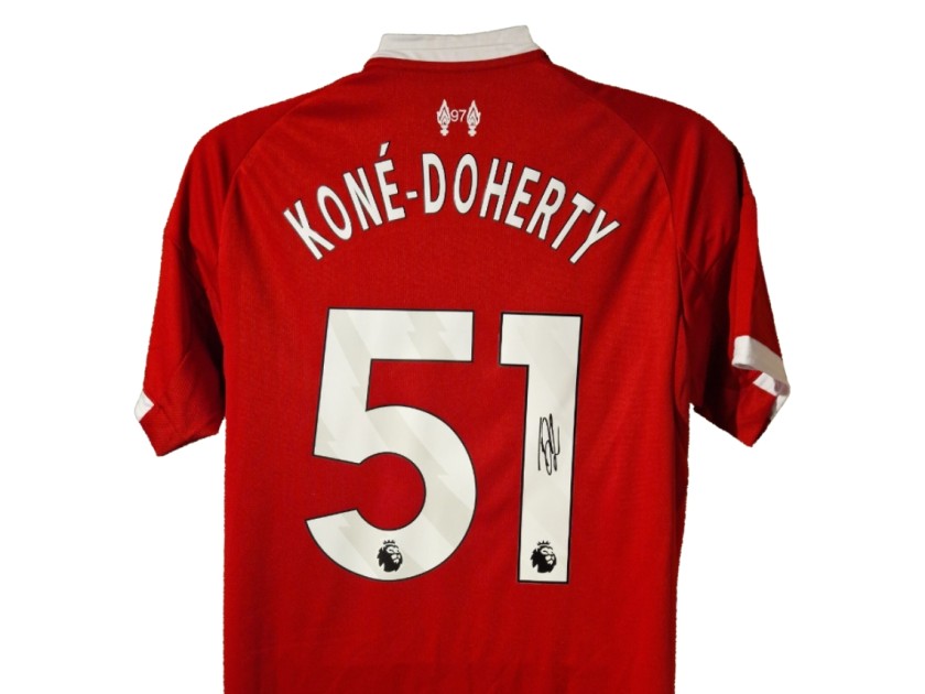 Trent Kone-Doherty Signed Liverpool 2025-26 Home Football Shirt 