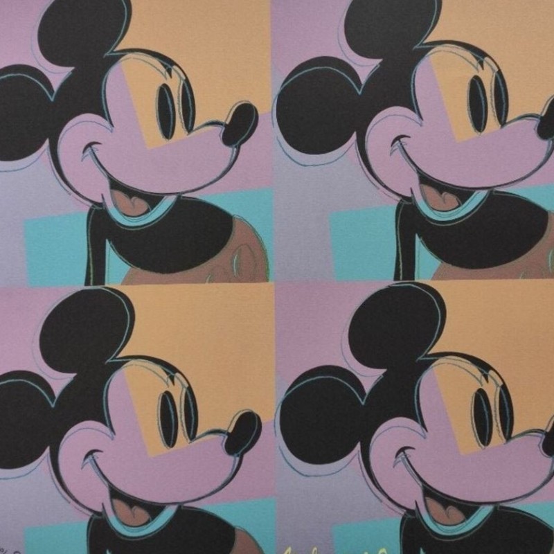 "Mickey Mouse" Lithograph Signed by Andy Warhol