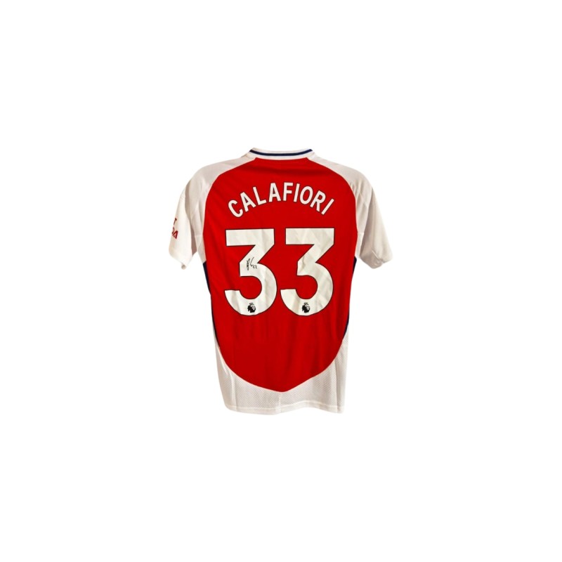 Riccardo Calafiori's Arsenal 2024/25 Signed Replica Shirt