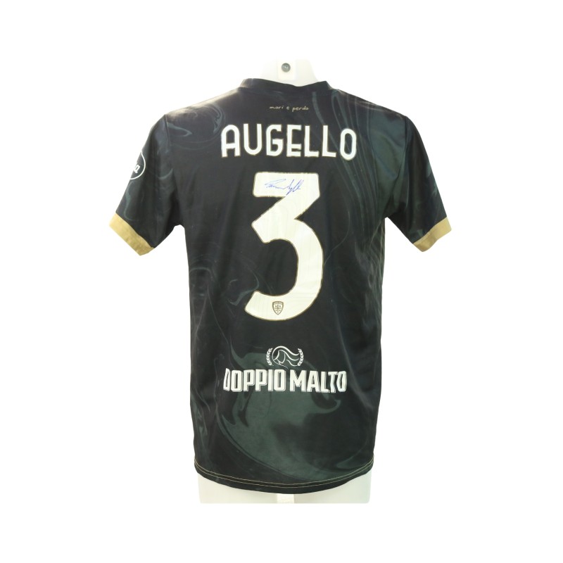 Augello's Signed Unwashed Shirt, Lazio vs Cagliari 2024