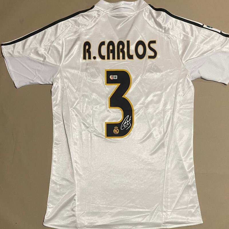 Replica maglia del Real Madrid 2004/05 firmata da Roberto Carlos