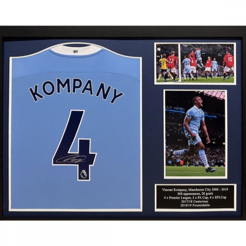 Vincent Kompany's Manchester City 2020/21 Signed and Framed Shirt