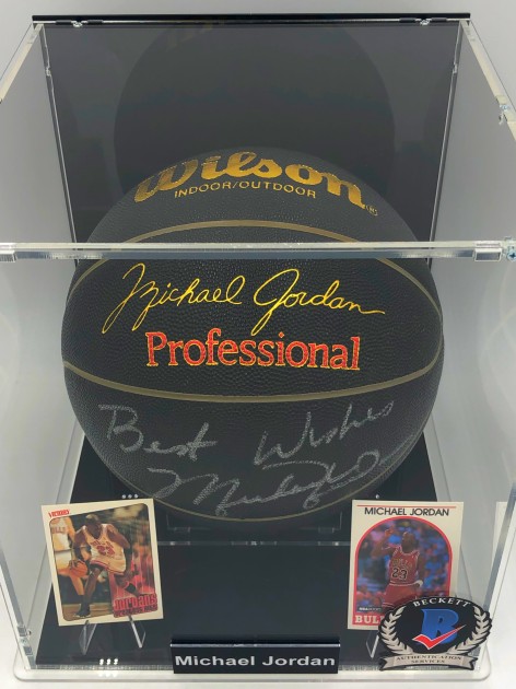 Michael Jordan's Pro Edition Signed Basketball Display