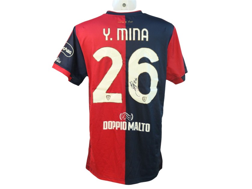 Maglia Mina Unwashed, Cagliari vs Torino 2024 - Autografata