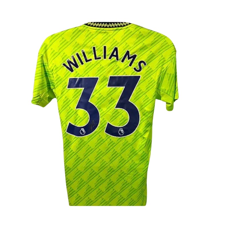 Terza maglia ufficiale firmata da Brandon Williams per il Manchester United 2022/23