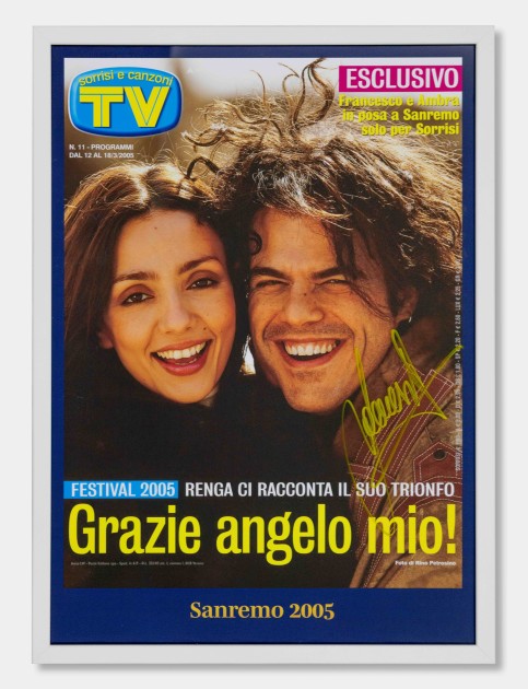 TV Sorrisi e Canzoni 2005 Cover Signed by Francesco Renga and Donated at Sanremo 2026
