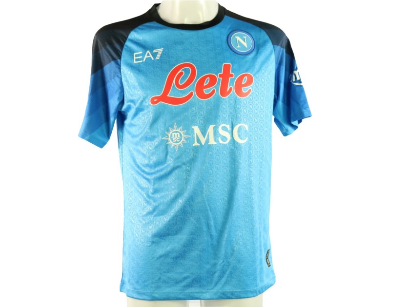 Maglia Napoli edizione limitata Halloween - Autografata dalla rosa e  incorniciata - CharityStars