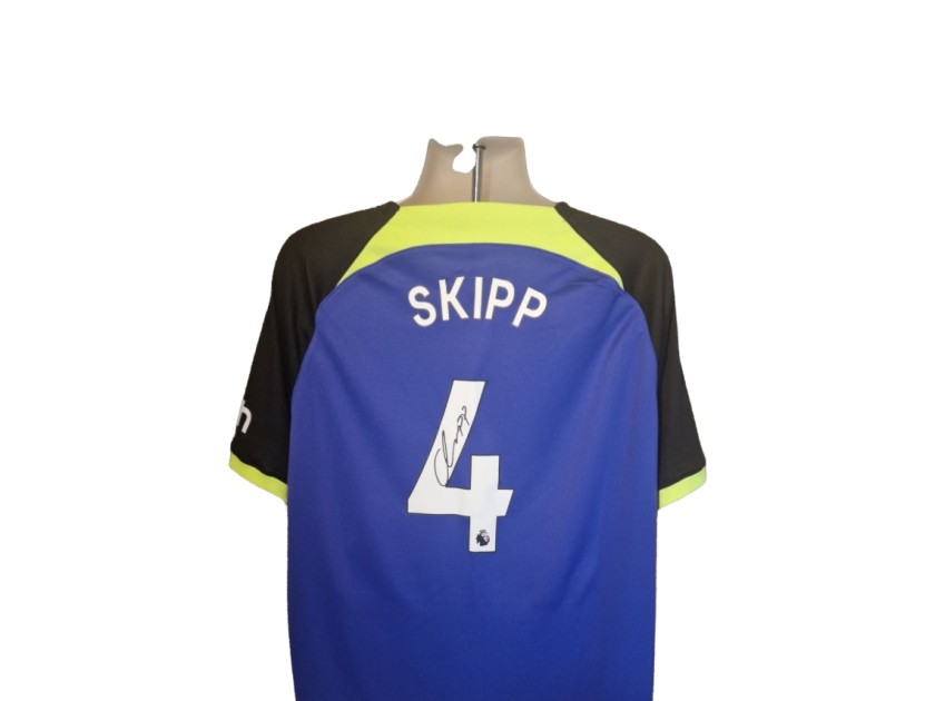 Oliver Skipp Signed Tottenham Hotspur 0fficial 2022-23 Away Football Shirt