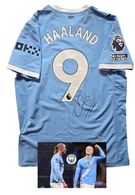 Haaland's "Poppy" Signed Match-Issued Shirt, Manchester City vs Liverpool 2025