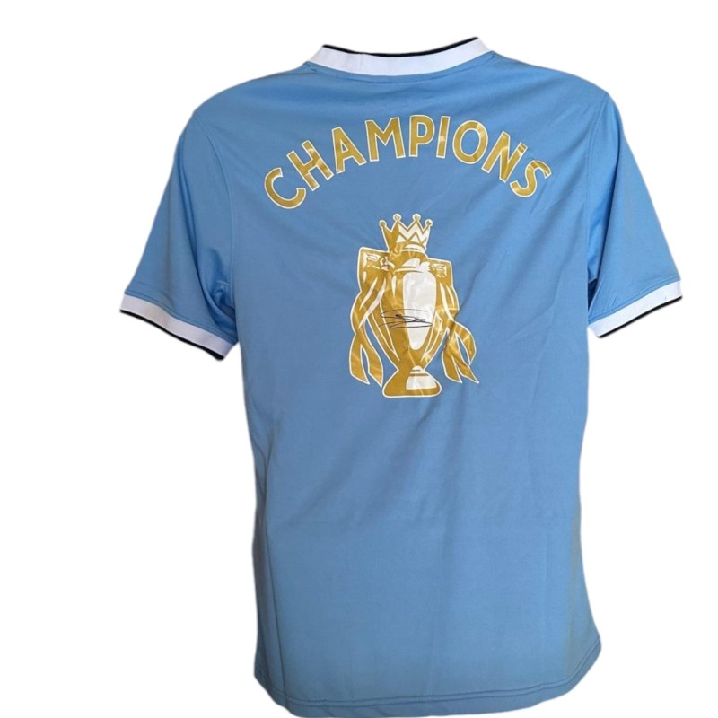 Replica maglia Champions 2013/14 del Manchester City firmata da Vincent Kompany