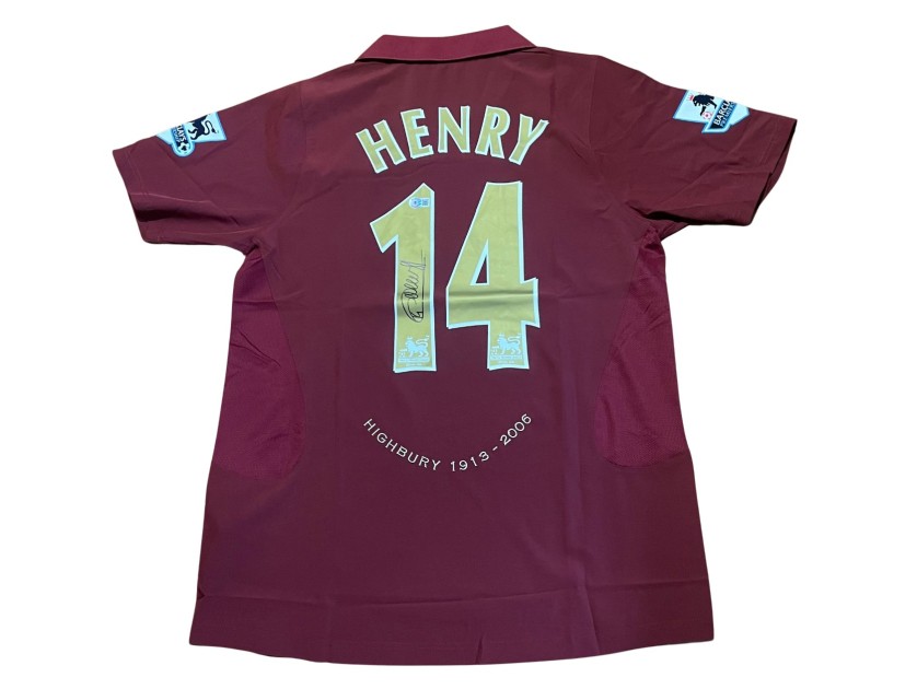 Thierry Henry's Arsenal 2005/06 Signed Replica Shirt