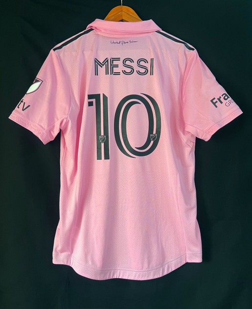 Messi's Inter Miami Match-Issued Shirt, vs New York City - Ballon D'Or "GOAT"