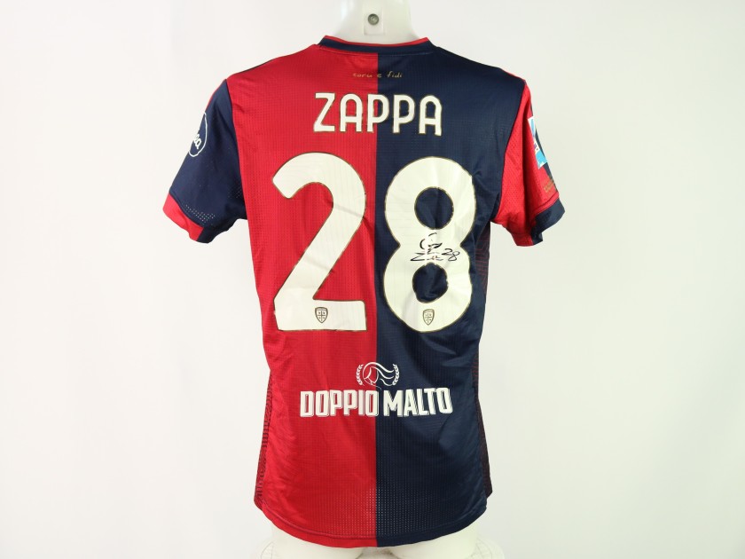 Zappa's Signed Unwashed Shirt, Cagliari vs Bologna 2024