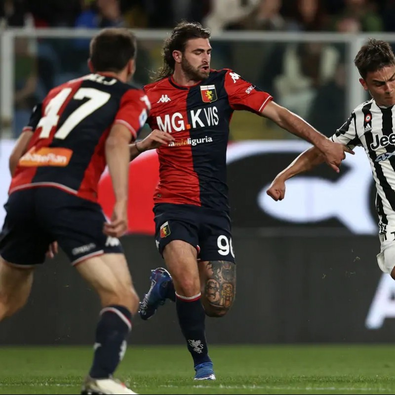 Portanova's Match-Issued Signed Shirt, Genoa-Juventus 2022 