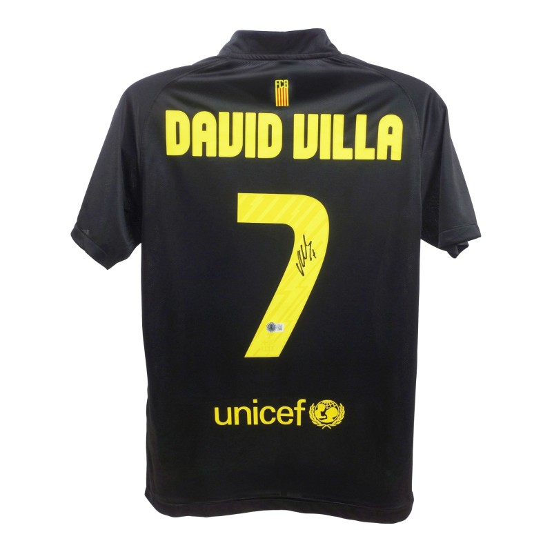 Camicia replica firmata da David Villa del FC Barcelona