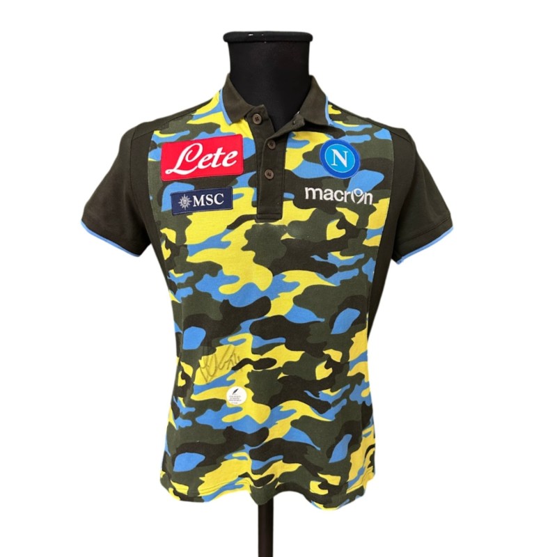 Mertens' Napoli Signed Worn Training Polo Shirt