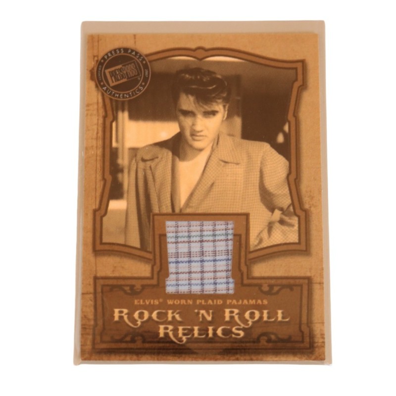 Elvis Presley Worn Plaid Pajamas Rock 'n Roll Card