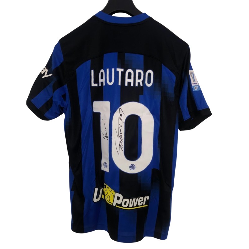 Maglia ufficiale Lautaro Napoli vs Inter, Finale Supercoppa Italiana 2024 - Autografata