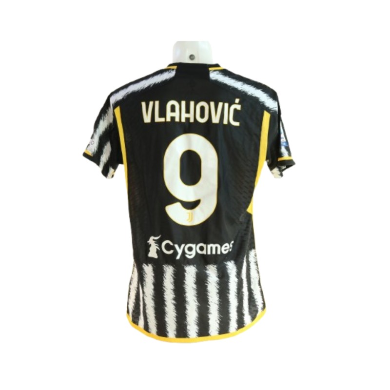 Vlahovic's Juventus vs Roma Unwashed Shirt, 2023