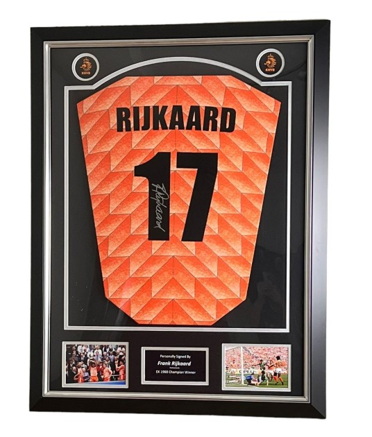 Frank Rijkaard's Holland 1988 Signed and Framed Shirt