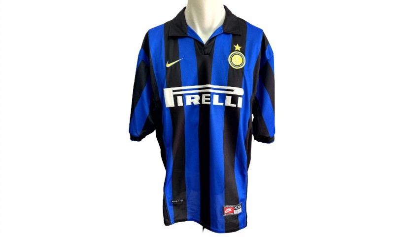 Roberto Baggio Back Signed Internazionale Home Shirt