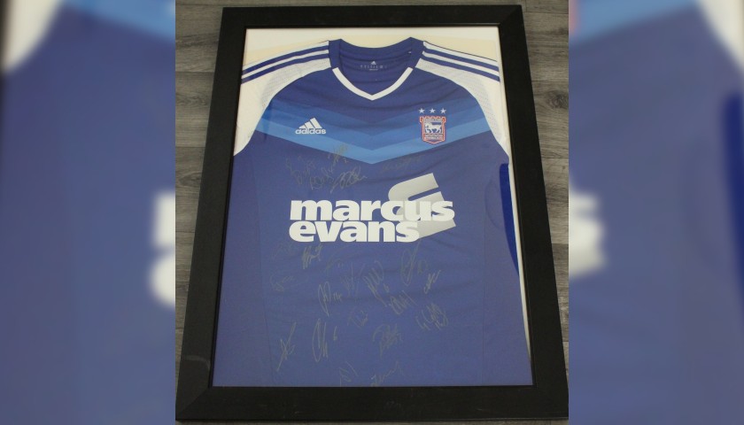 Official Ipswich Town FC Home Shirt Signed by the Team