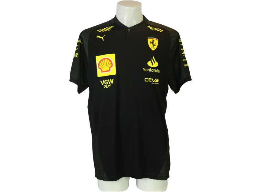 Maglia ufficiale Scuderia Ferrari, Monza 2024 - Autografata da Charles Leclerc e Carlos Sainz Jr