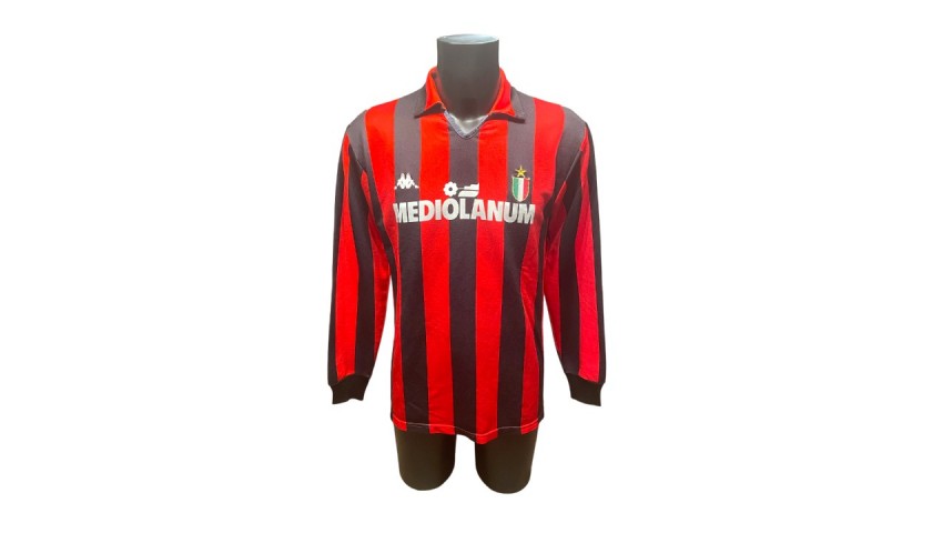 Alessandro Costacurta AC Milan Matchworn Shirt Serie A 1989/90