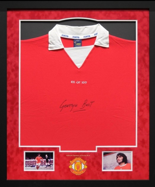 Display maglia George Best - Autografato