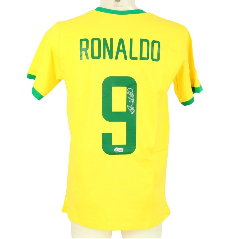 Ronaldo Official Brazil Signed Shirt + COA