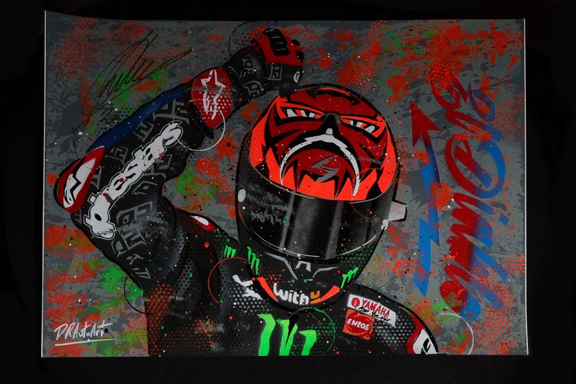 Opera d'arte di DR AutoArt del pilota Monster Energy Yamaha MotoGP™ - Firmata da Fabio Quartararo