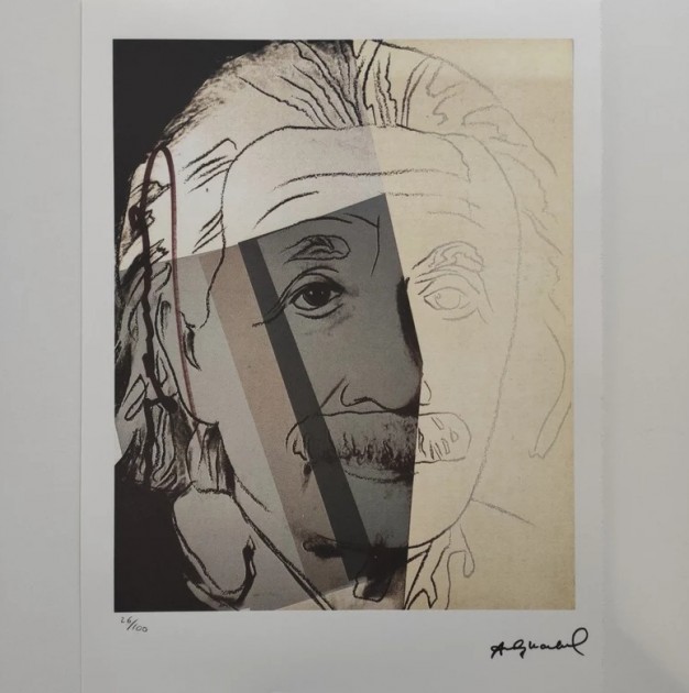 "Albert Einstein" Lithograph Signed by Andy Warhol 