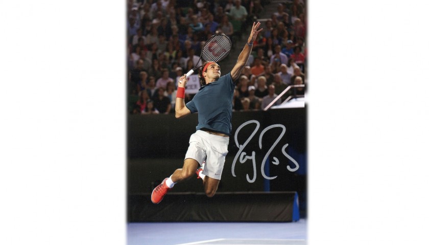 Official Photograph Signed by Tennis Champion Roger Federer