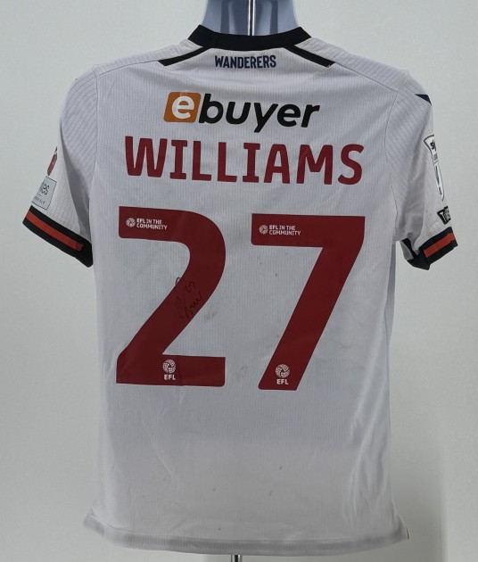 Randell Williams' Bolton Wanderers Signed Match Worn Shirt, vs Birmingham City