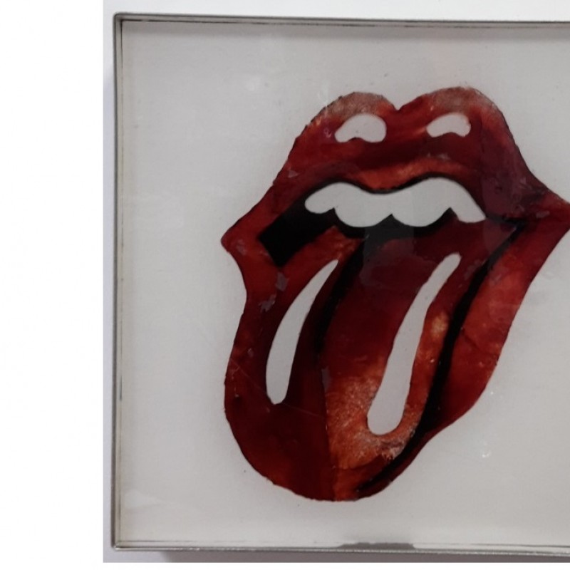 "Teuthoidea – Rolling Stones" - mixed media on canvas by G. Depaoli - 35x35 cm