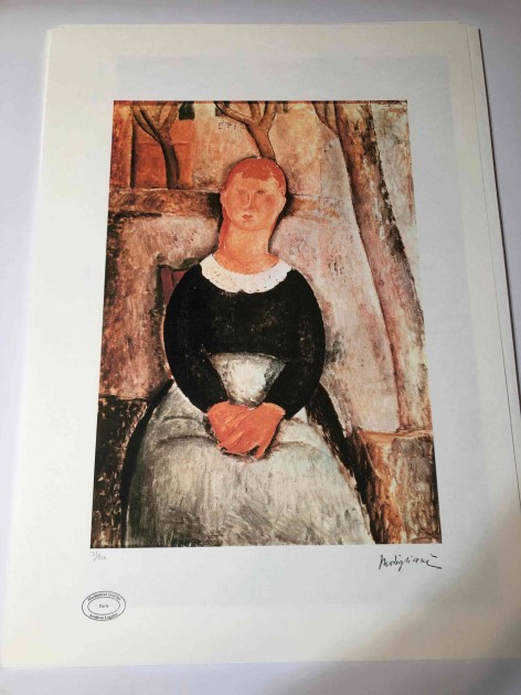 Litografia offset di Amedeo Modigliani (replica)