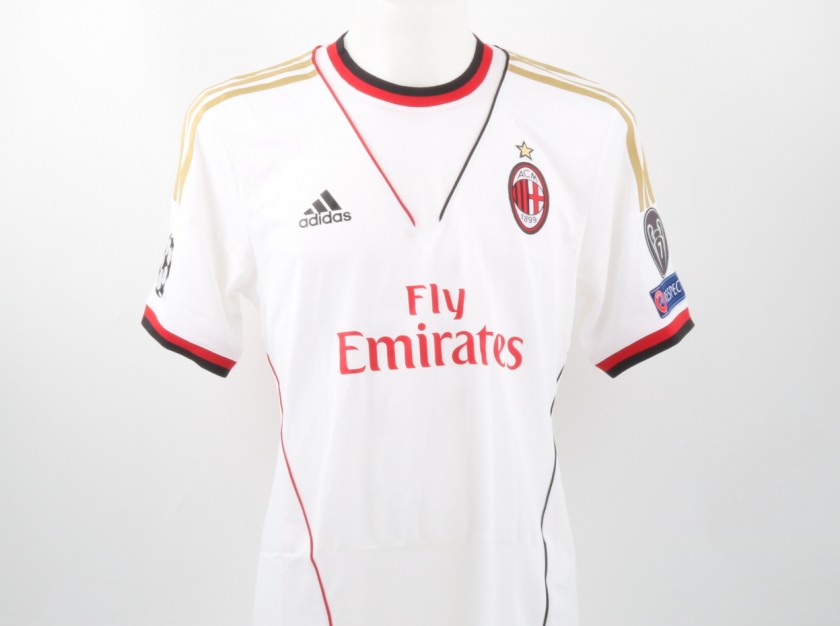 Balotelli Milan issued/worn shirt, Champions League 2013/14