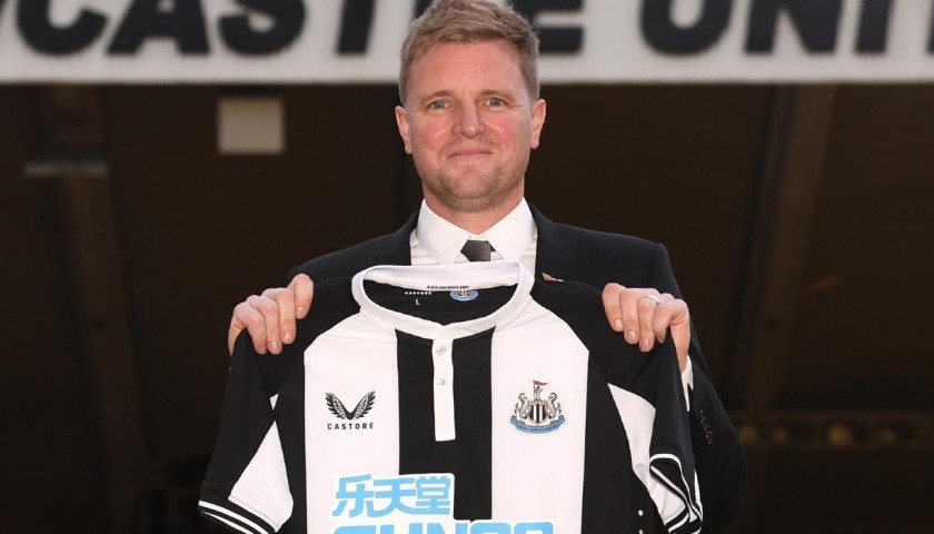 Maglia "away" Eddie Howe Newcastle United, 2021/22 - Autografata