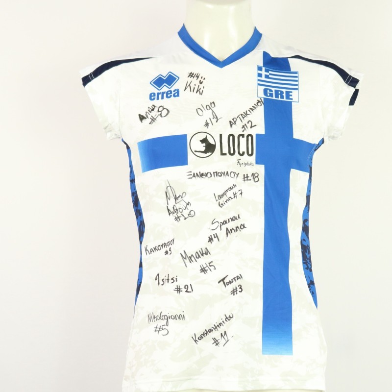 Greece Women's National Team shirt at the European Championships 2023 - autographed by the team