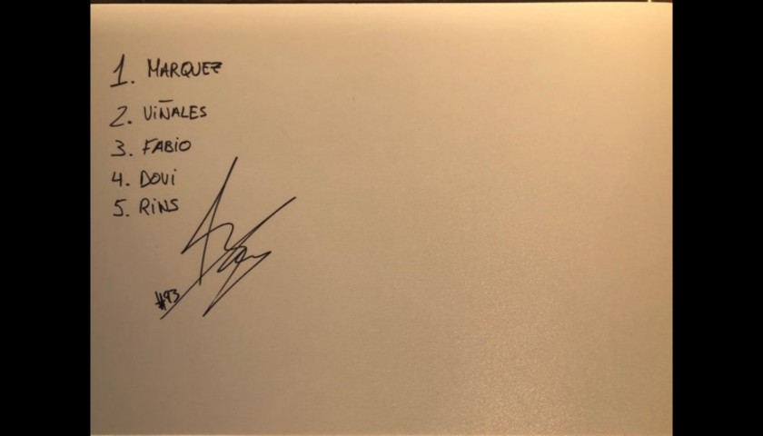 Signed Board of Marc Marquez from the First MotoGP Race Weekend of 2020 in Jerez