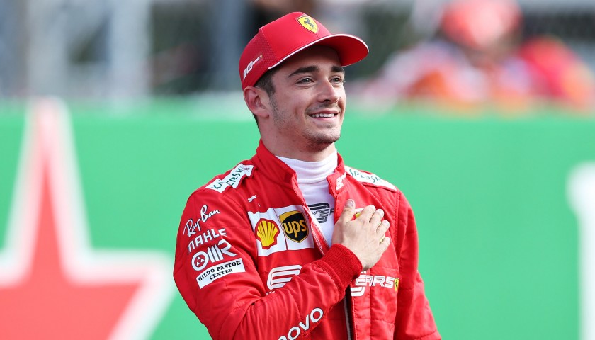 Official Ferrari Cap - Signed by Leclerc