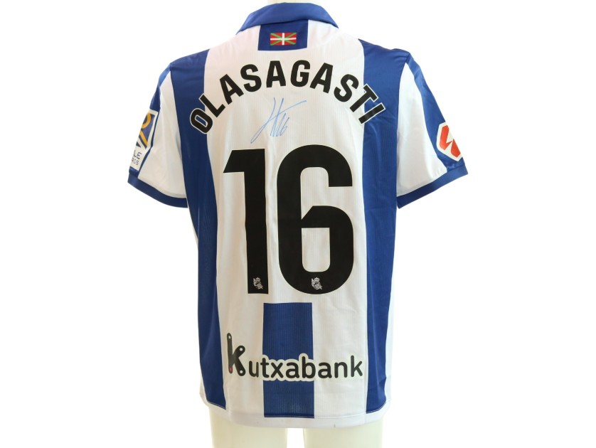 Olasagasti's Signed Unwashed Shirt, Real Sociedad vs Sevilla 2025