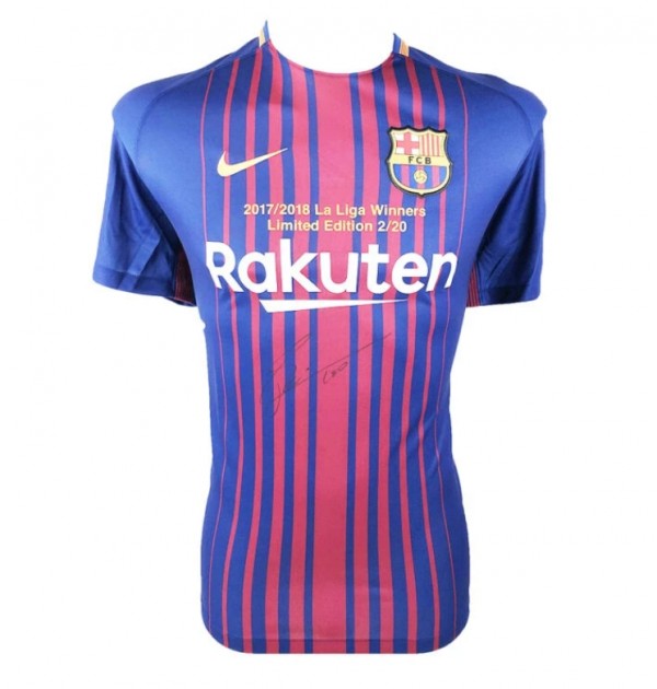 Messi's FC Barcelona Signed Shirt 