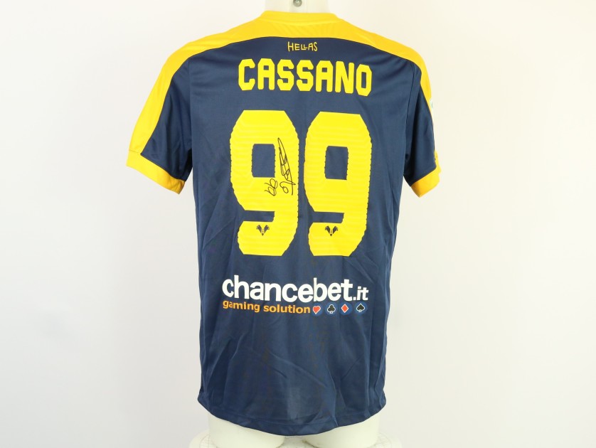 Cassano's Hellas Verona Signed Match Shirt, 2017/18 - CharityStars