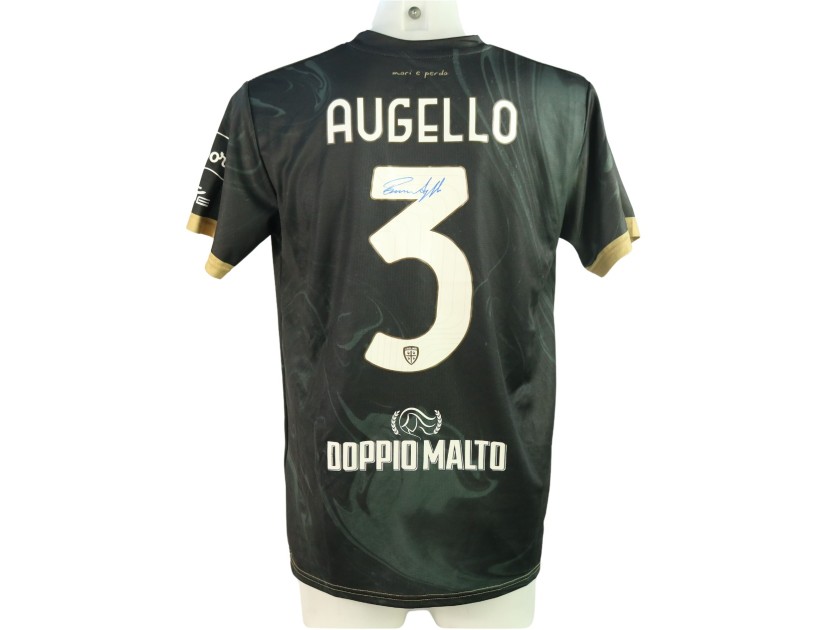 Maglia Augello Unwashed, Cagliari vs Napoli 2024 - Autografata