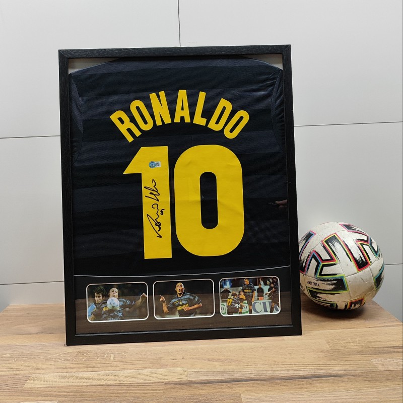 Ronaldo's Inter Milan 1997/98 Signed and Framed Shirt